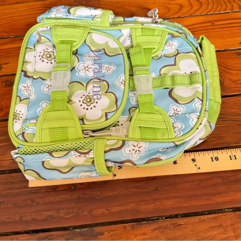 Pottery Barn Mini Backpack Floral Green & Blue Caraline
